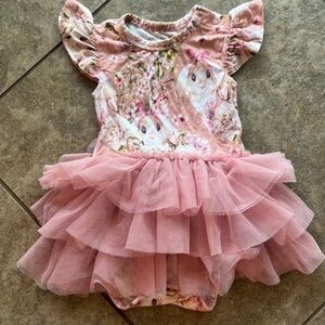 Posh Peanut Pink Bunny Tutu Baby Dress